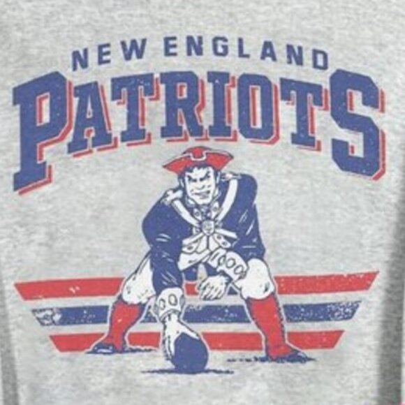 Vtg New England Patriots Football Sweatshirt Retro NFL Patriots Shirt tee - Picture 2 of 4